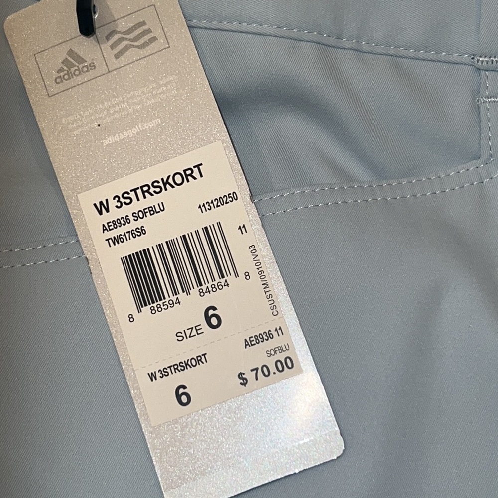 NWT Adidas Soft Blue Golf Skort, Sz 6 - Picture 5 of 5